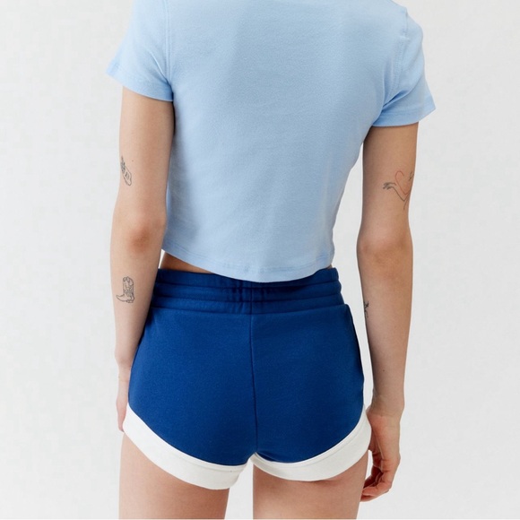 COPY - NEW High Waisted Cheeky Micro Sweat Short Navy size Large - Picture 4 of 5